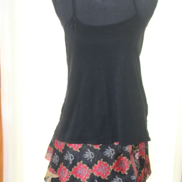 Short Reversible Vintage Sari Wrap Skirt, Like New - Picture 2 of 5